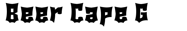 Beer Cape G font