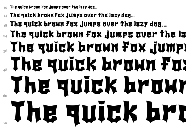 Beer Cape G font waterfall