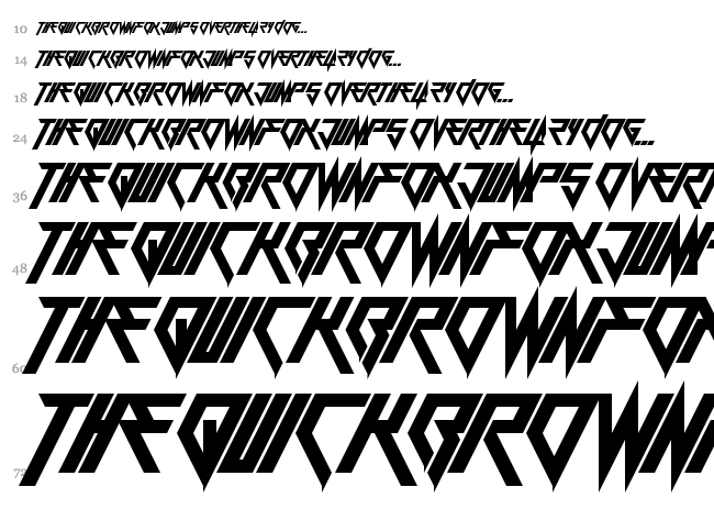Berate The Elementary font waterfall