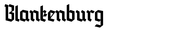 Blankenburg font