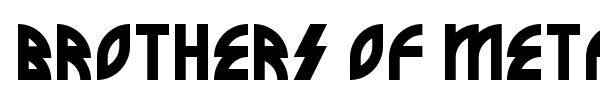 Brothers of Metal font