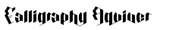 Calligraphy Aquiver font