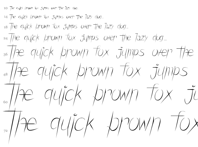 Carbon Blade font waterfall