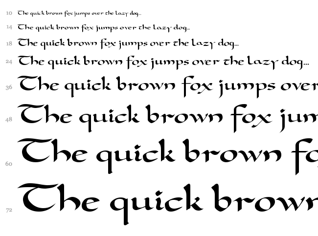 Carolingia font waterfall