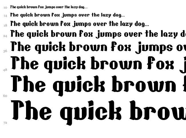 Chocolate G font waterfall