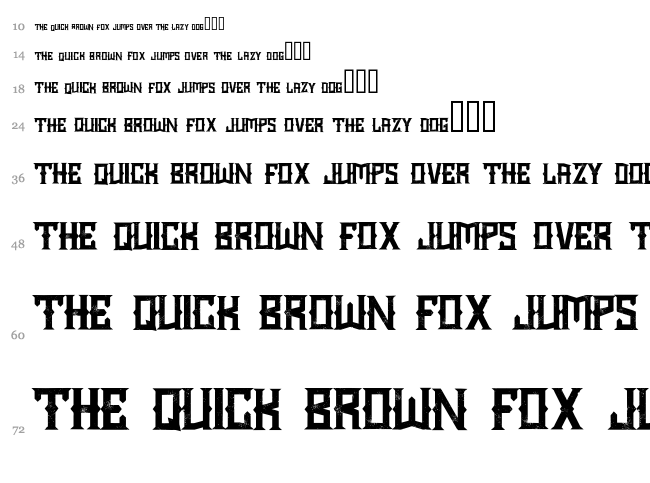 Chopper City font waterfall