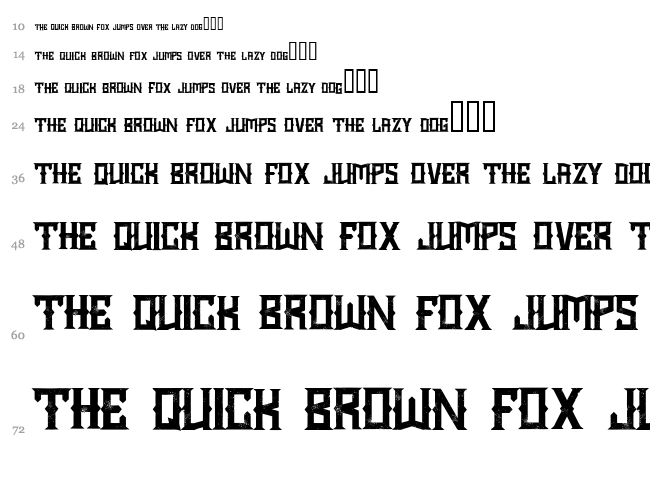 Chopper City font waterfall
