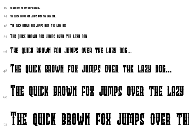 Clobot font waterfall