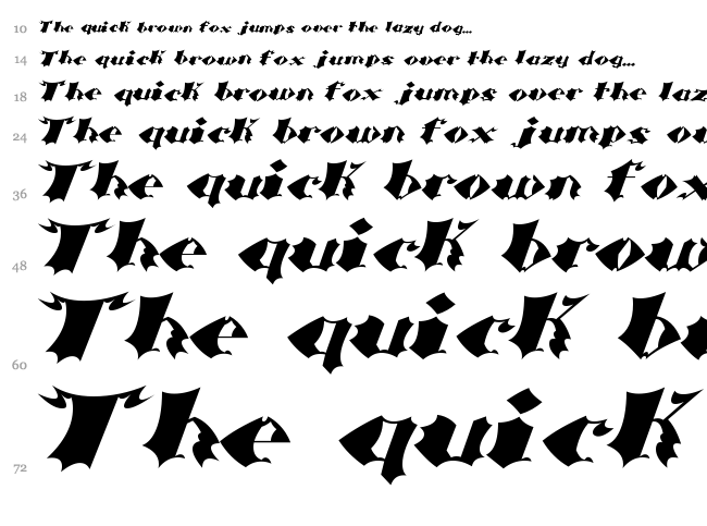 Crash font waterfall