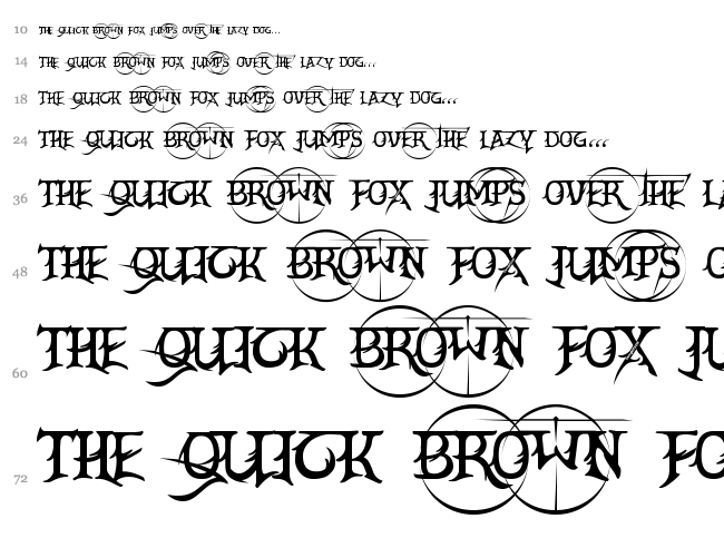Creator Campotype Smcp font waterfall
