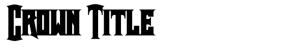 Crown Title font