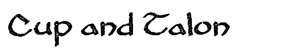 Cup and Talon font