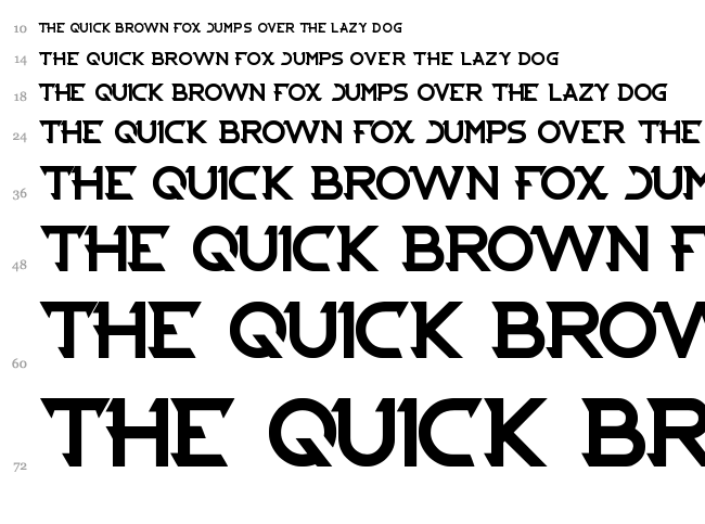 Cybertooth font waterfall