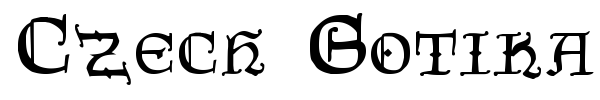 Czech Gotika font