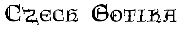 Czech Gotika font preview