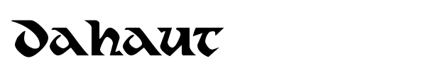 Dahaut font