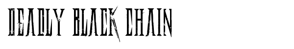 Deadly Black Chain font