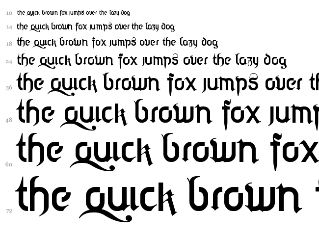 Defeqto font waterfall
