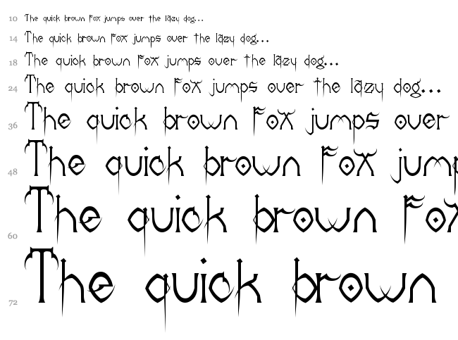 Donree's Claws font waterfall