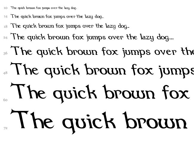 Dumbledor font waterfall