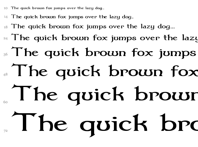 Dumbledor font waterfall