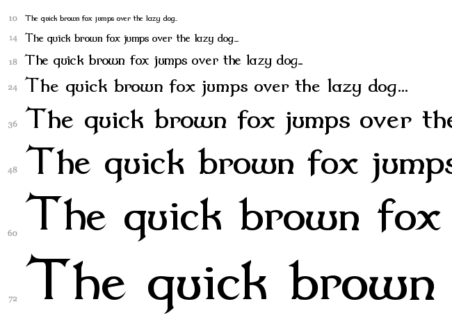 Dumbledor font waterfall