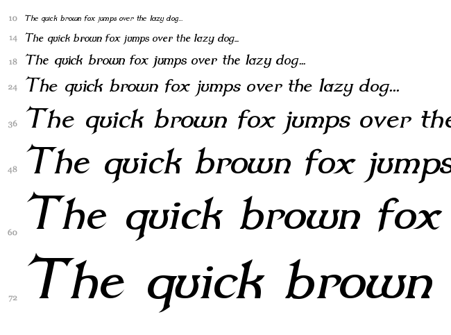 Dumbledor font waterfall