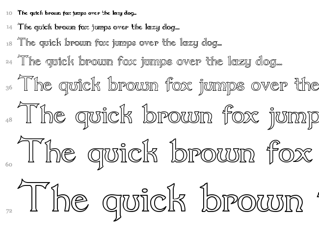 Dumbledor font waterfall