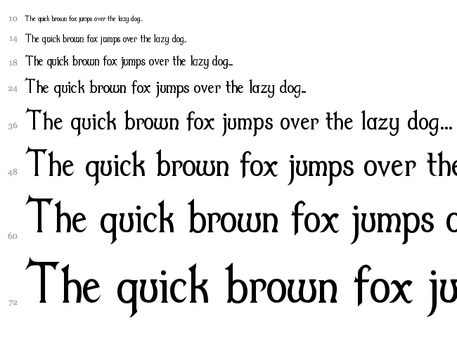 Dumbledor font waterfall