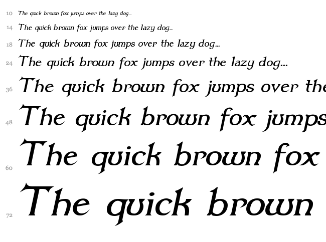 Dumbledor font waterfall