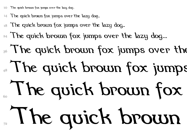 Dumbledor font waterfall
