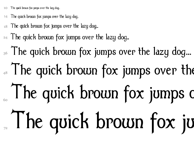 Dumbledor font waterfall