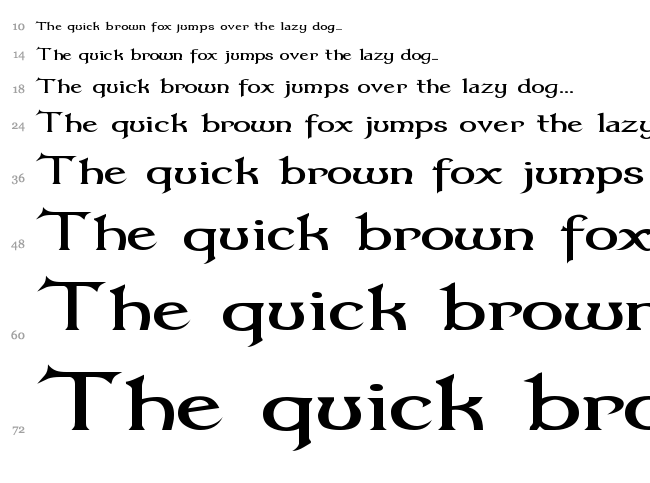 Dumbledor font waterfall