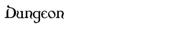 Dungeon font