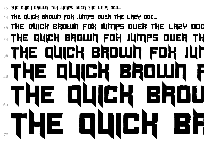 Duplexide font waterfall