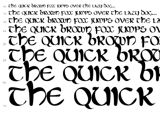 Eltic font waterfall