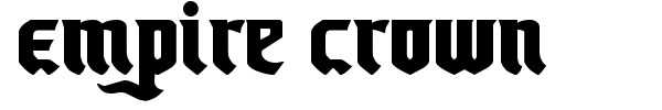 Empire Crown font preview