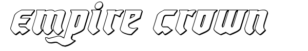 Empire Crown font preview