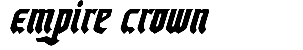 Empire Crown font preview