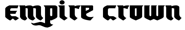 Empire Crown font preview