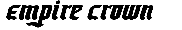 Empire Crown font preview