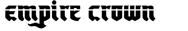 Empire Crown font preview
