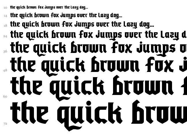 Empire Crown font waterfall