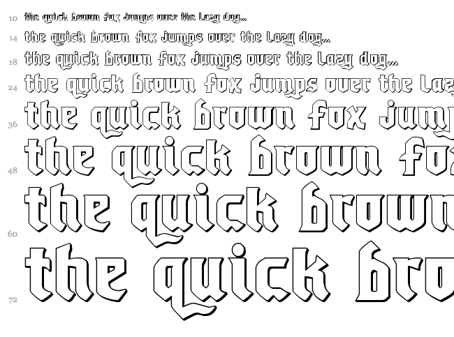 Empire Crown font waterfall