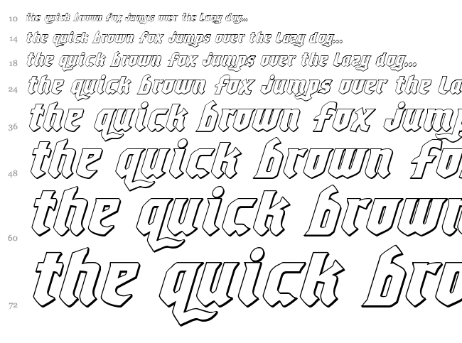 Empire Crown font waterfall