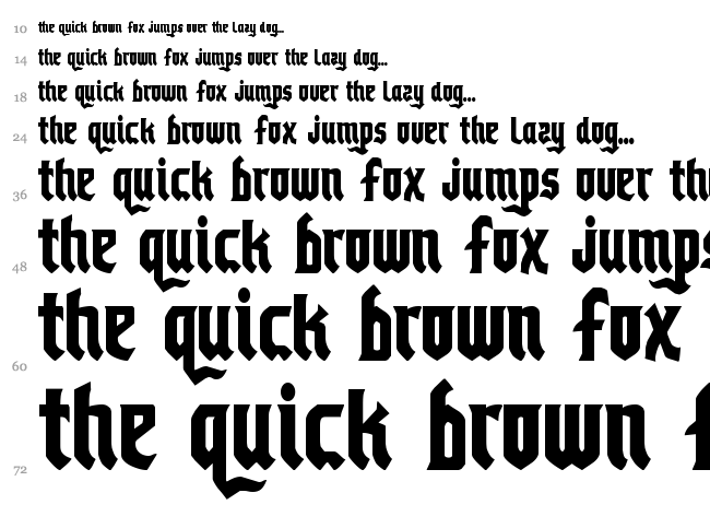Empire Crown font waterfall