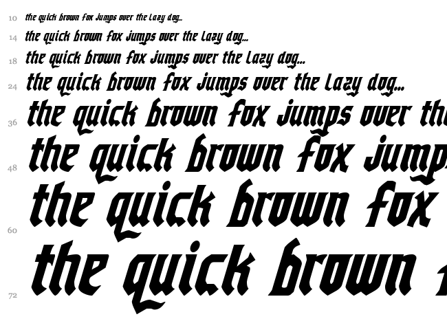 Empire Crown font waterfall