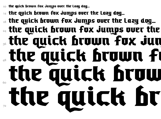 Empire Crown font waterfall