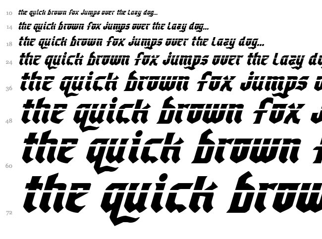 Empire Crown font waterfall