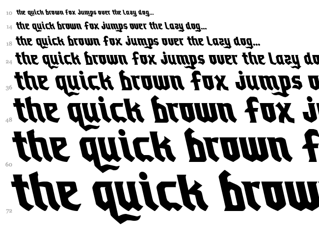 Empire Crown font waterfall